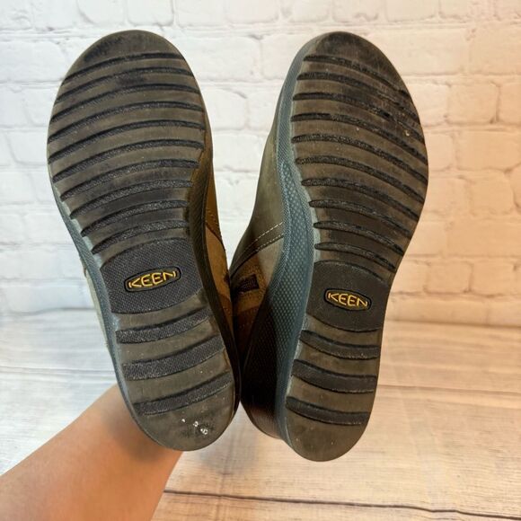 Keen Brown Wedge Ankle Boots - Picture 8 of 9